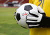 Preventing Football Injuries for Goalkeepers: The Top 5 Exercises to Keep You Safe on the Field A goalkeeper training with gloves, performing exercises to improve their reflexes and hand-eye coordination to prevent injuries while playing