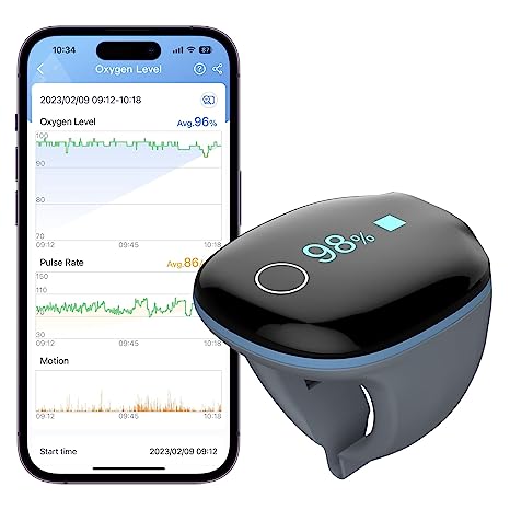 Wellue O2Ring Oxygen Monitor with Vibration Reminder