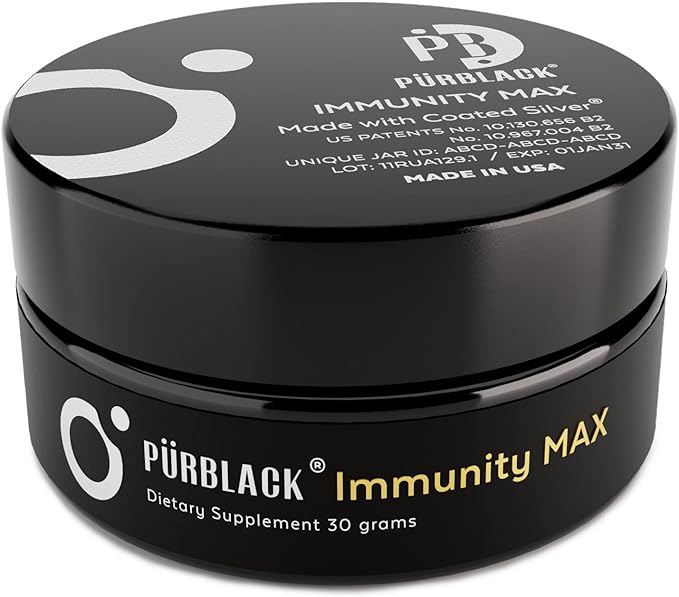 Pürblack Shilajit Immunity Max Live Resin Shilajit with Genuine Colloidal Silver