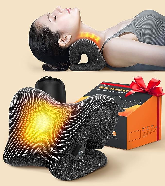 Tinhin 3S Heated Neck Stretcher for 9X Pain Relief