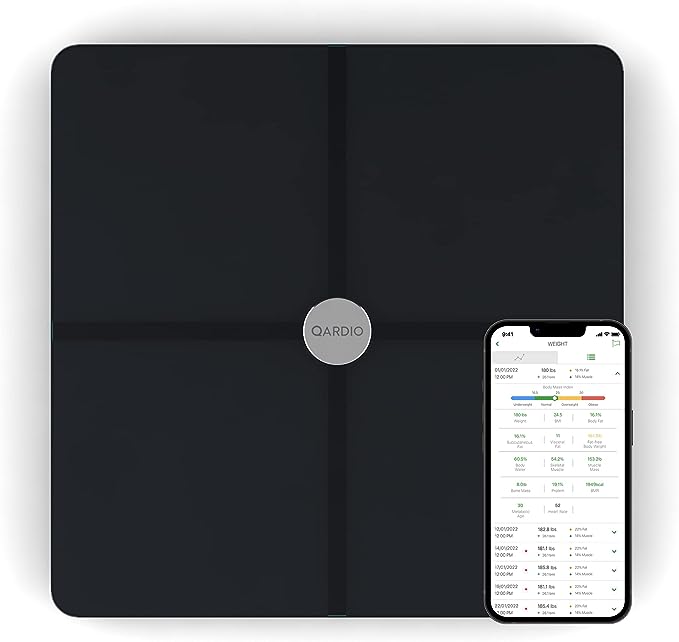 QardioBase X Smart WiFi Scale and Full Body Composition 12 Fitness Indicators Analyzer