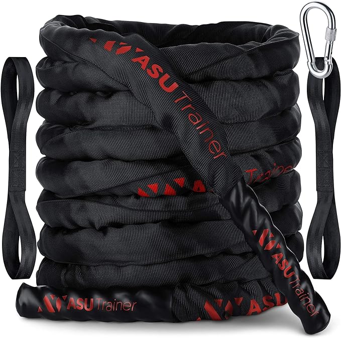 ASU Trainer Poly Dacron Weighted Battle Ropes for Home Gym