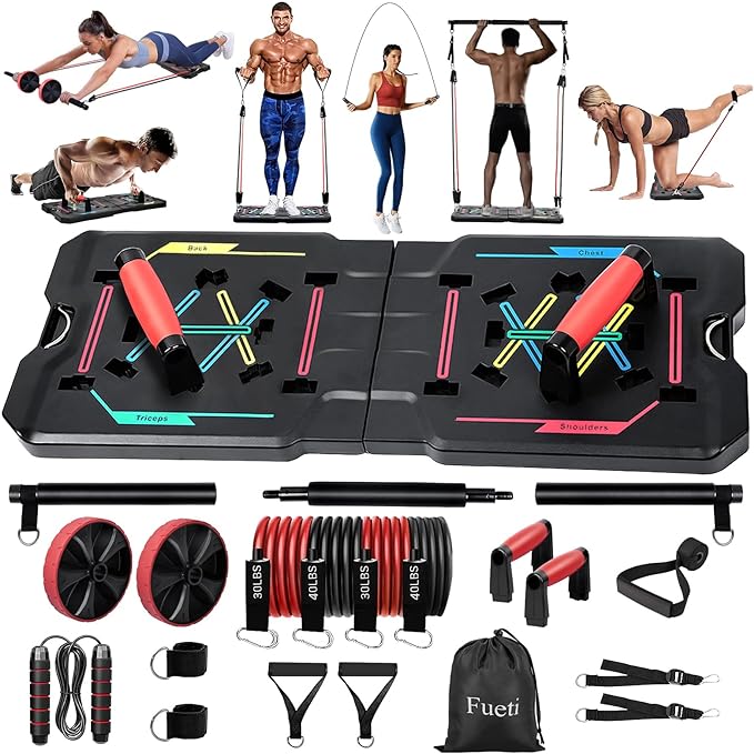 Fueti Home Gym Equipment, Large Compact Push Up Board