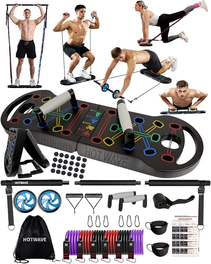 HOTWAVE Portable Exercise Equipment with 16 Gym