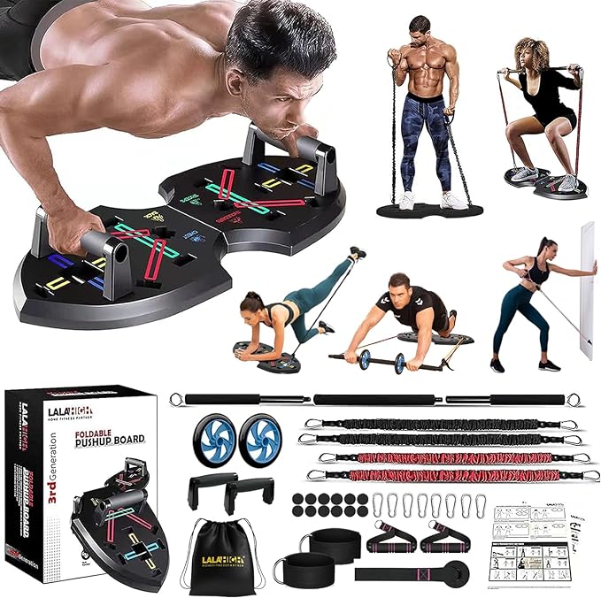 Upgraded Push Up Board: Multi-Functional Push Up Bar