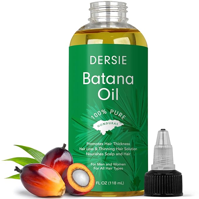 Dersie Batana Oil for Hair Growth: Dr. Sebi Organic Raw Batana Oil