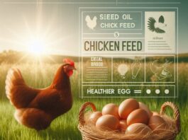 Seed oil free chicken feed for healthier pasture-raised eggs